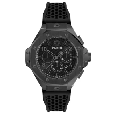 Abbildung von Philipp Plein Herren Uhr Analog Quarz Chrono ROYAL 46 MM PWPRA0924 Silikon