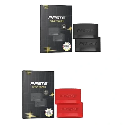 Abbildung von PASTE ® 2er Set Schienbeinschonerhalter Fußball Silikon Herren, Damen, Kinder (Schwarz &amp; Transparent) Halterung für Fussball Stutzen als Schienbeinschoner Halter Fußballstutzen