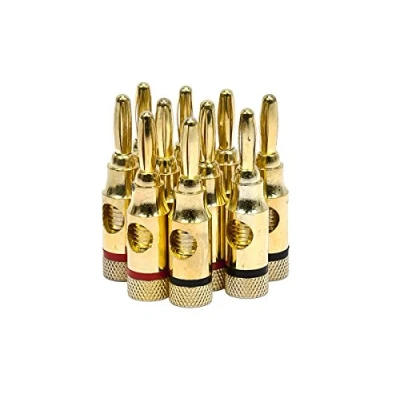Abbildung von Monoprice Bananenstecker, vergoldet 5 er Packung Pairs Gold
