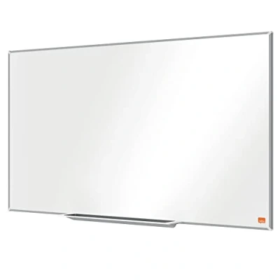 Abbildung von Nobo Magnetisches Widescreen Nanostahl Clean Whiteboard mit Stiftablage, 890 x 500 mm, Schlanker Zierrahmen, InvisaMount Montagesystem, Impression Pro, Weiß, 1915254