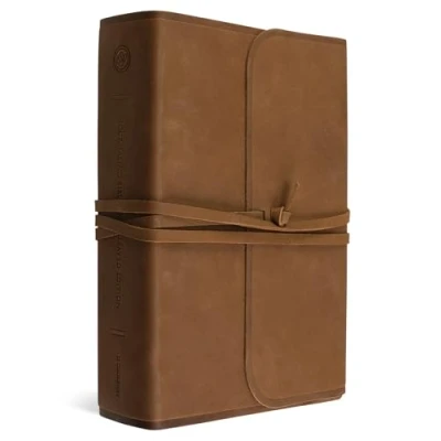 Abbildung von ESV Journaling Bible, Interleaved Edition: English Standard Brown, Flap With Strap, Natural Leather, Edition