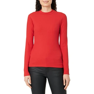 Abbildung von Garcia Damen Long Sleeve T Shirt, red Lips, XS
