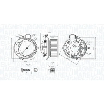 Abbildung von MAGNETI MARELLI 069412722010 Innenraumgebläse BMW: 3 GT, Touring