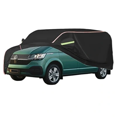 Abbildung von Autoabdeckung Für VW T3,T4,T5,T6 Wohnmobil Abdeckung,Outdoor Autoabdeckung, Regen Und Winddicht, Mit Seitlichen Türreißverschlüssen. (Size : T6)