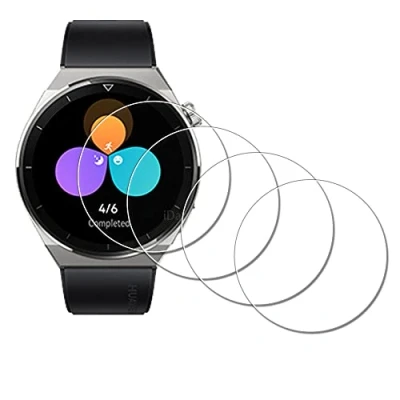 Abbildung von Displayschutz Schutzfolie für Huawei Watch GT 3 Pro GT3 46 mm, iDaPro Glas Display Schutz 9H Härte Gehärtetes Einfache Installation [4 Stück]