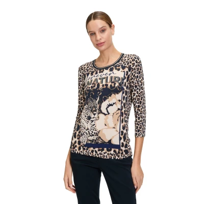 Abbildung von Betty Barclay Langarmshirt, Damen, Größe: 38, Nature dark blue