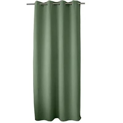 Abbildung von ED ENJOY HOME Verdunkelungsvorhang mit silberfarbenen Ösen, Tongrün, 140 x 240 cm, 100% Polyester, Öko Tex zertifizierter Stoff, Kollektion Lakritze