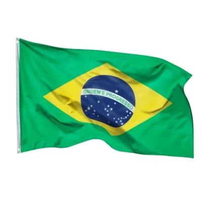 Abbildung von PHENO FLAGS Flagge Brasilien 90 x 150 cm Brasilianische Fahne Nationalfahne (Hissflagge für Fahnenmast), Inkl. 2 Messing Ösen