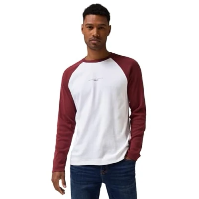 Abbildung von Street One MEN Raglan Langarmshirt, Herren, Größe: XL, Weiß