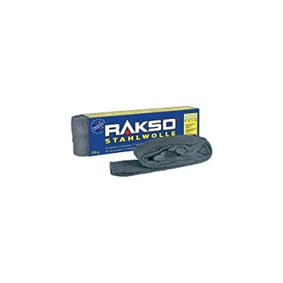 Abbildung von RAKSO Stahlwolle fein 00 1 Banderole à 200g, glättet Hölzer, Reinigung Kunststoffjalousien, Gartenmöbel, aufpolieren Aluminium