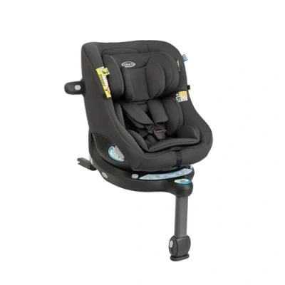 Abbildung von Graco Turn2Me DLX i Size R129 2 in 1 Isofix Kindersitz, 360 drehbar, 40 bis 105 cm (ab Geburt ca. 4 Jahre), Iron