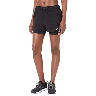Abbildung von Brooks HIGH Point 3&quot; 2IN1 kurze Sporthose, Damen, Größe: 36, Black