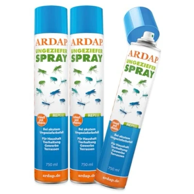 Abbildung von Ardap Insektenspray Ungezieferspray 3x 750 ml (2250ml)