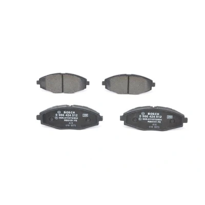 Abbildung von BOSCH 0 986 424 512 Bremsbelagsatz Low Metallic mit Anti Quietsch Blech, Montageanleitung DAEWOO: Matiz I Schrägheck, II Schrägheck