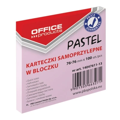Abbildung von OFFICE PRODUCTS 14047611 13 Haftnotiz 76 X mm, 1 100 Blatt, Pastellfarbe/rosafarbig