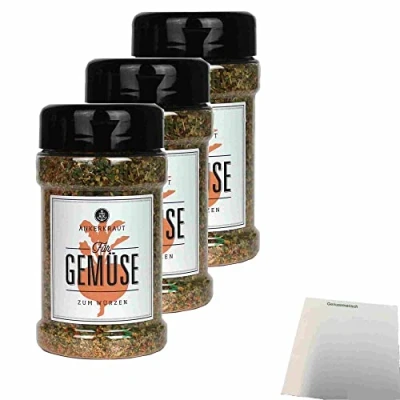 Abbildung von Ankerkraut Für Gemüse zum Würzen 3er Pack (3x200g Streuer) + usy Block