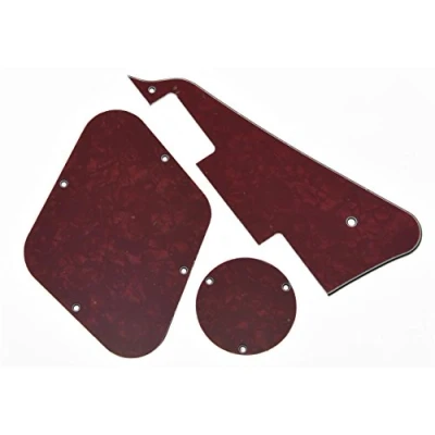 Abbildung von kaish Red Pearl LP Plektrumschutz &amp; hinten Teller Switch Plate Cavity Abdeckungen für Gibson Les Paul