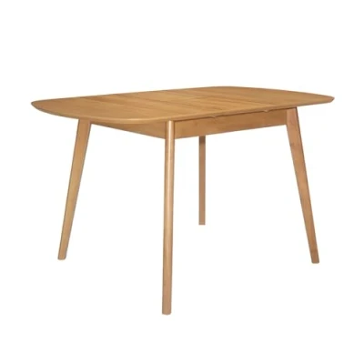 Abbildung von Hallowood Furniture Aston Butterfly ausziehbarer Esstisch für 6 Personen, Holztisch in heller Eiche, Esstisch, ovaler moderne Küchenmöbel