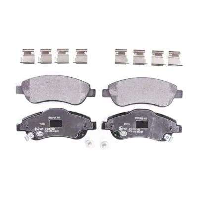 Abbildung von HELLA 8DB 355 013 611 Bremsbelagsatz mit akustischer Verschleißwarnung Bremssattelschrauben Zubehör HONDA: CR V 4, 3