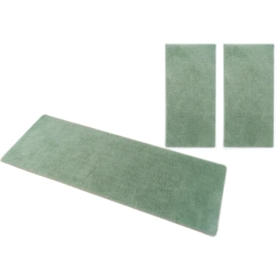 Abbildung von my home Hochflor Bettumrandung &quot;Microfaser Teppich Magong, besonders weich, sehr feiner Flor&quot;, (3 tlg.), uni, einfarbiger Bettvorleger, Läufer Set, Schlafzimmer, Kinderzimmer