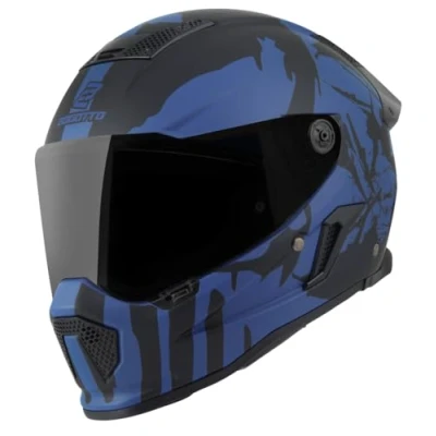 Abbildung von Bogotto Rapto Demon Helm, blau matt, M