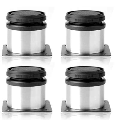 Abbildung von Silber Schwarze, runde, verstellbare Edelstahl Füße Küchenmöbel, 50 x mm