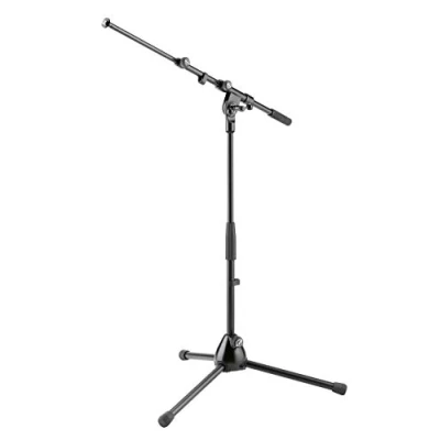 Abbildung von K&amp;M 259 Mikrofonstativ Halbhoch für Drums, 3/8“ Schwarz Stahl, Schwenkarm, bis 74,5 cm ausziehbar 42,5 64,5 Höhe