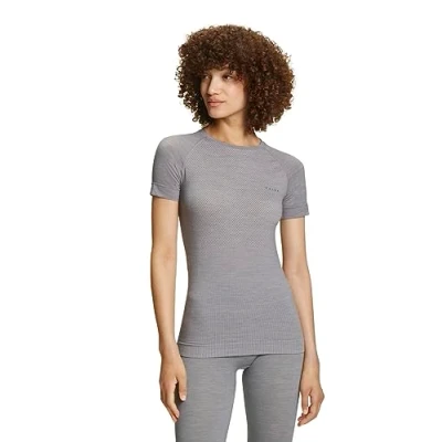 Abbildung von Falke Kurzarm Tshirt print, Damen, Größe: Large, Grey heather