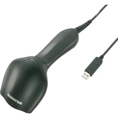 Abbildung von Manhattan CCD Long Range Barcodescanner 500 mm Scanreichweite USB schwarz 460835