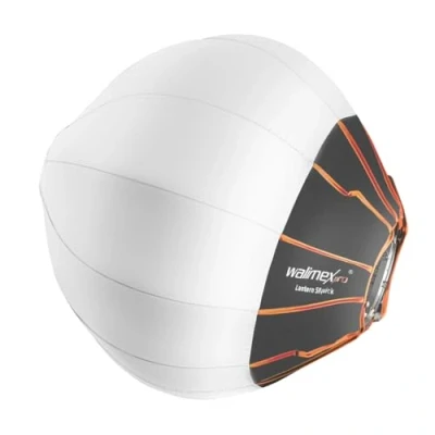 Abbildung von Walimex pro 360 Ambient Light Softbox 50cm Diffusorball, Softbox, Lichtformer, 50 cm Ø, faltbar, Speedring, Aufsteckblitz, Speedlite, Studioblitz, Omnidirektional, 22462