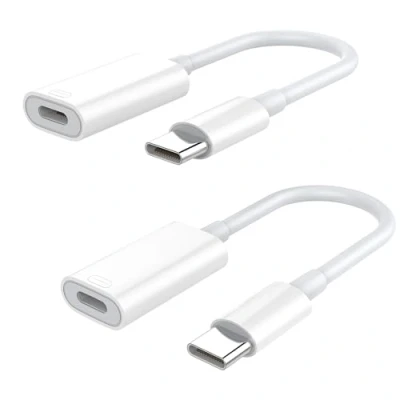 Abbildung von TiMOVO Lightning auf USB C Adapter für iPhone 15 Pro Max/15 Pro/15 Plus, 2 Stück Typ Ladekabel, Unterstützt 35 W Schnellladung &amp; Datenübertragung, Konverter iPad, Nicht Audio OTG