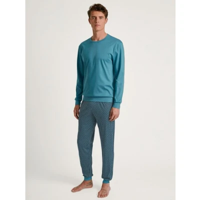 Abbildung von Calida Streamline BÜNDCHEN SET Nachtwäsche Set, Herren, Größe: Small, Storm blue