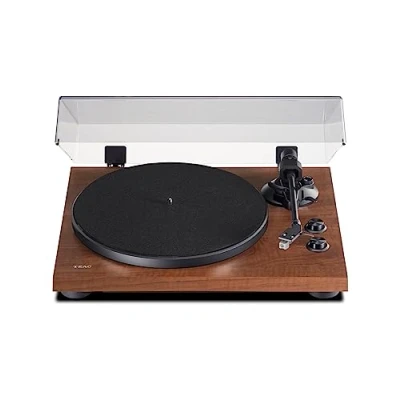 Abbildung von Teac TN 280BT A3 HiFi Plattenspieler mit Bluetooth Sender für Lautsprecher und Kopfhörer, (Aluminium Druckgussplatte, Riemenantrieb, MM Phono Vorverstärker, High Density MDF Gehäuse), Braun, walnuss