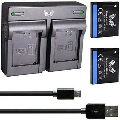 Abbildung von 2X SK Akku Ersatz für Canon NB 11L / 11LH 600mAh + Dual Charger IXUS 170 175 180 185 190 275 HS 285 // PowerShot SX430 is SX432 A4050