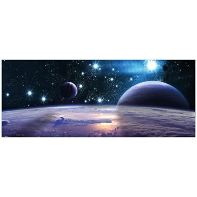 Abbildung von Wallario selbstklebendes Poster Planeten im Weltall, Aufkleber in Premiumqualität, Klebefolie Größe: 50 x 125 cm