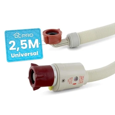 Abbildung von DL pro Zulaufschlauch 2,5m universal Aquastopschlauch Wasserschlauch Aquastop Schlauch Wasserzulaufschlauch für Waschmaschine Waschtrockner Geschirrspüler Spülmaschine