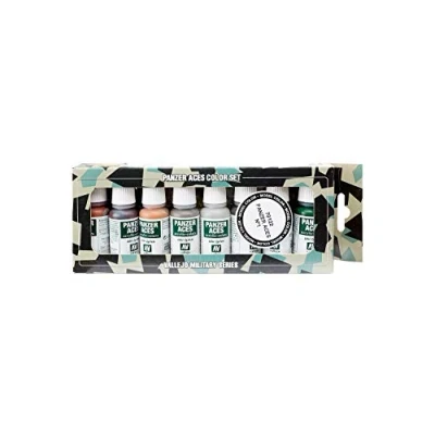Abbildung von Vallejo 070122 Farbset, Set 1 Panzer Rost, Ketten und Gummi, 8x17 ml