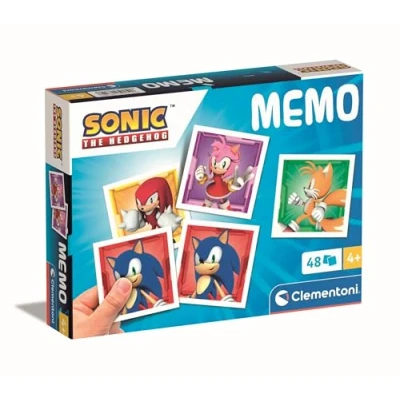 Abbildung von Clementoni Memory Pocket Sonic Memoryspiel für Kinder ab 4 Jahren Memo Spiel fürs Gedächtnis mit 48 Karten Ideal als Reisespiel 18312