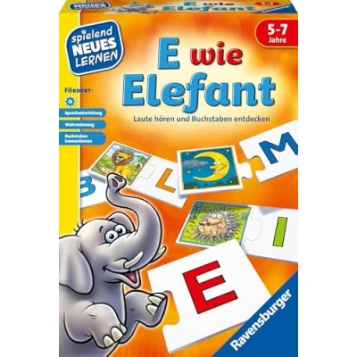 Abbildung von Ravensburger E WIE Elefant Puzzle für Kinder, Größe: One Size, Mehrfarbig