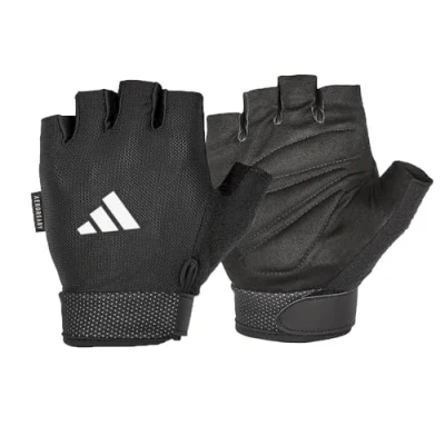 Abbildung von Adidas Essential Adjustable Gloves Schwarz Weiß M Fitnesshandschuhe