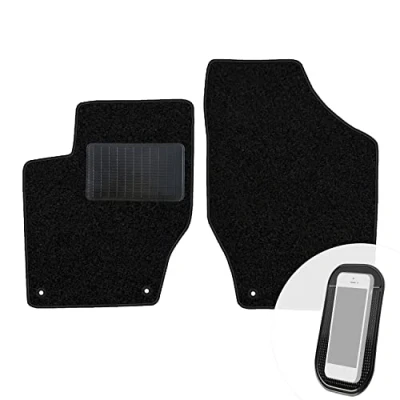 Abbildung von moto MOLTICO Vorne Fußmatten Auto Velours Autoteppiche Schwarz Automatten Set 2 teilig passend für Peugeot 308 I 2007 2012
