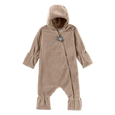 Abbildung von Sterntaler Baby Overall Fleece Unisex Jumpsuit aus Microfleece Stickerei, Reißverschluss, sowie Hand und Fußstulpen beige, 56