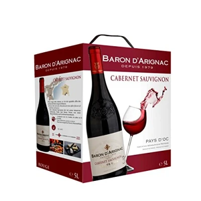 Abbildung von Baron d&#039;Arignac Cabernet Sauvignon, Rotwein aus Pays d&#039;Oc, in Bag Box (1 x 5L)