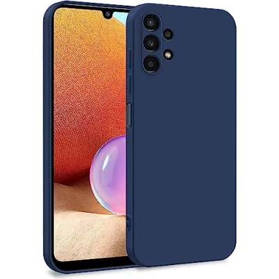 Abbildung von MyGadget Hülle für Samsung Galaxy A32 5G Zweilagige Handyhülle mit Kameraschutz Cover Innenfutter &amp; Silikon außen Dunkelblau
