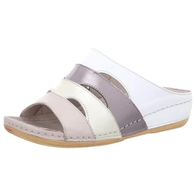 Abbildung von Gemini Pantolette flach, Damen, Größe: 37, Grau silber Schuhe