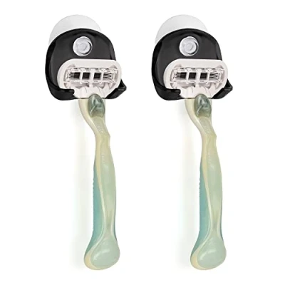Abbildung von kwmobile 2x Saugnapf Halterung für Rasierer Halterung, (für Glas und Fliesen Nassrasierer Halter Set Wand Haken)