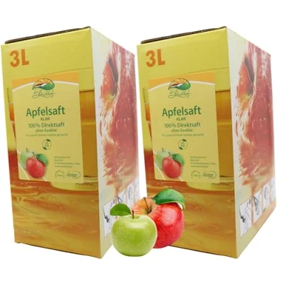Abbildung von BLEICHHOF® Apfelsaft klar Direktsaft, vegan, Bag in Box (2x3l)