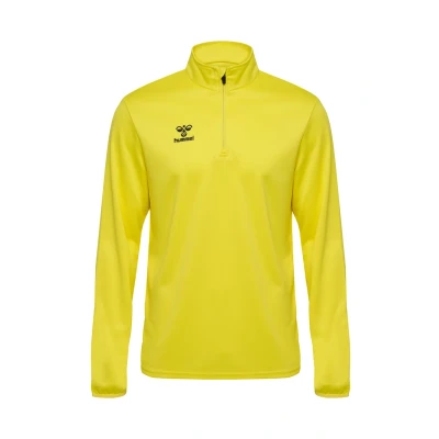 Abbildung von Hummel Essential HALF ZIP Langarmshirt, Herren, Größe: XXL, Blazing yellow