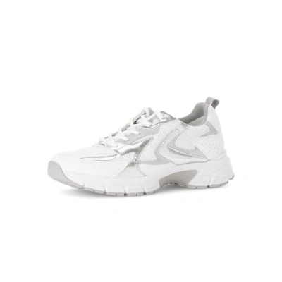 Abbildung von Gabor Comfort Sneaker LOW low, Damen, Größe: 39.5, Weiss silber ltgrey Schuhe