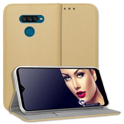 Abbildung von mtb more energy® Schutz Tasche Smart Magnet kompatibel mit LG K50S (X540, 6.5&#039;&#039;) Gold Bookstyle Klapp Cover Hülle Wallet Case